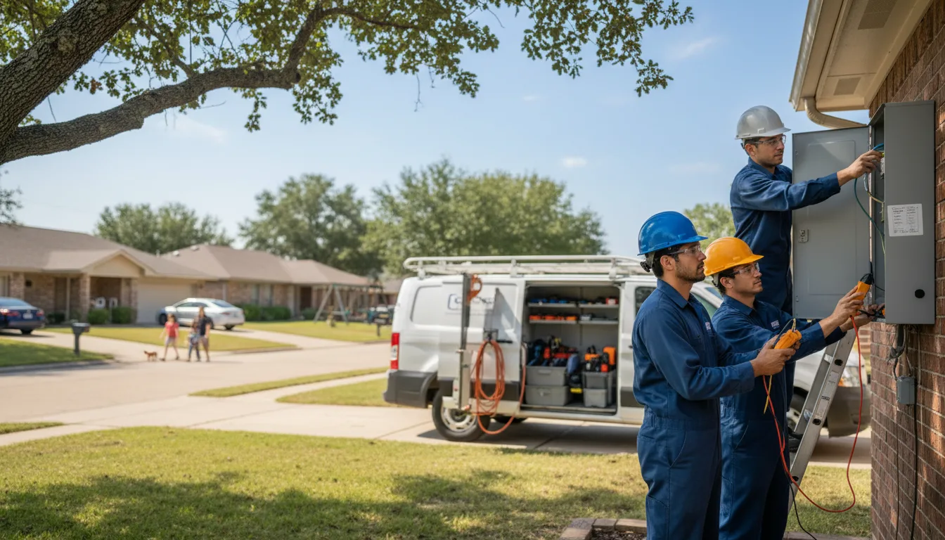 Certified electrician providing emergency electrical services in Shongaloo, LA